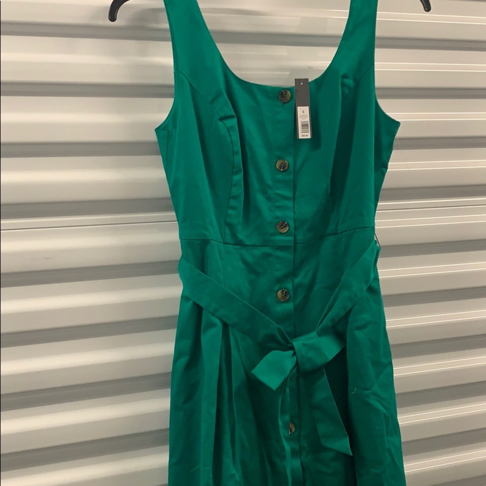 Forest Green Belted The Limited Dress - Picture 2 of 6